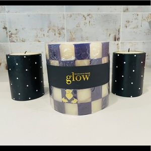 New Mackenzie Childs Candles - THREE CANDLES